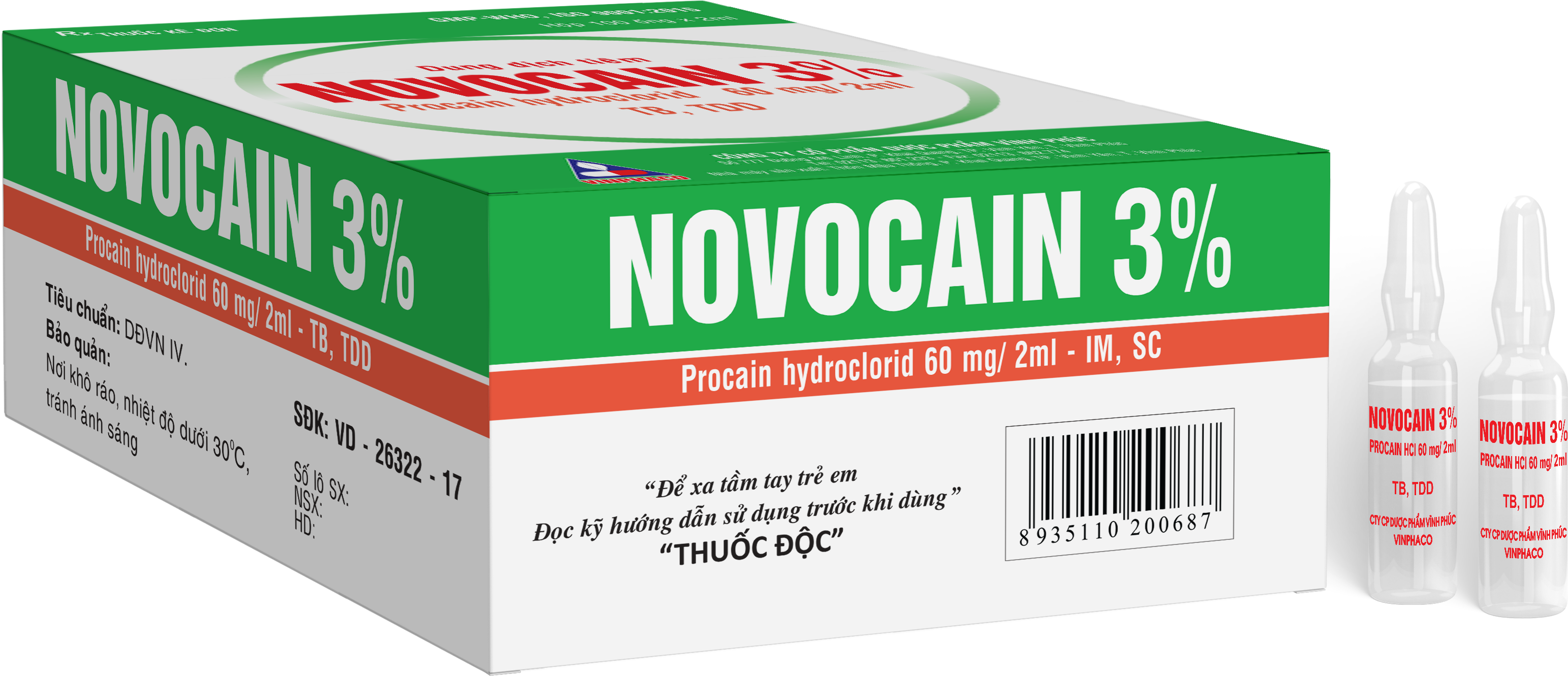 Novocain Sản phẩm - Công ty Cổ phần Dược phẩm Vĩnh Phúc - VINPHACO Trụ sở chính ...